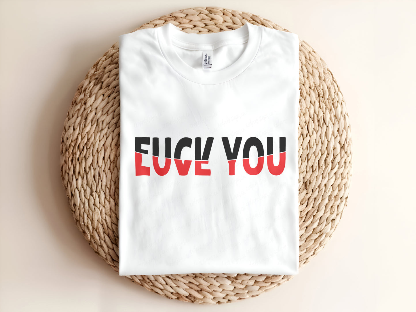 FUCK YOU LOVE YOU Adult Graphic Tee