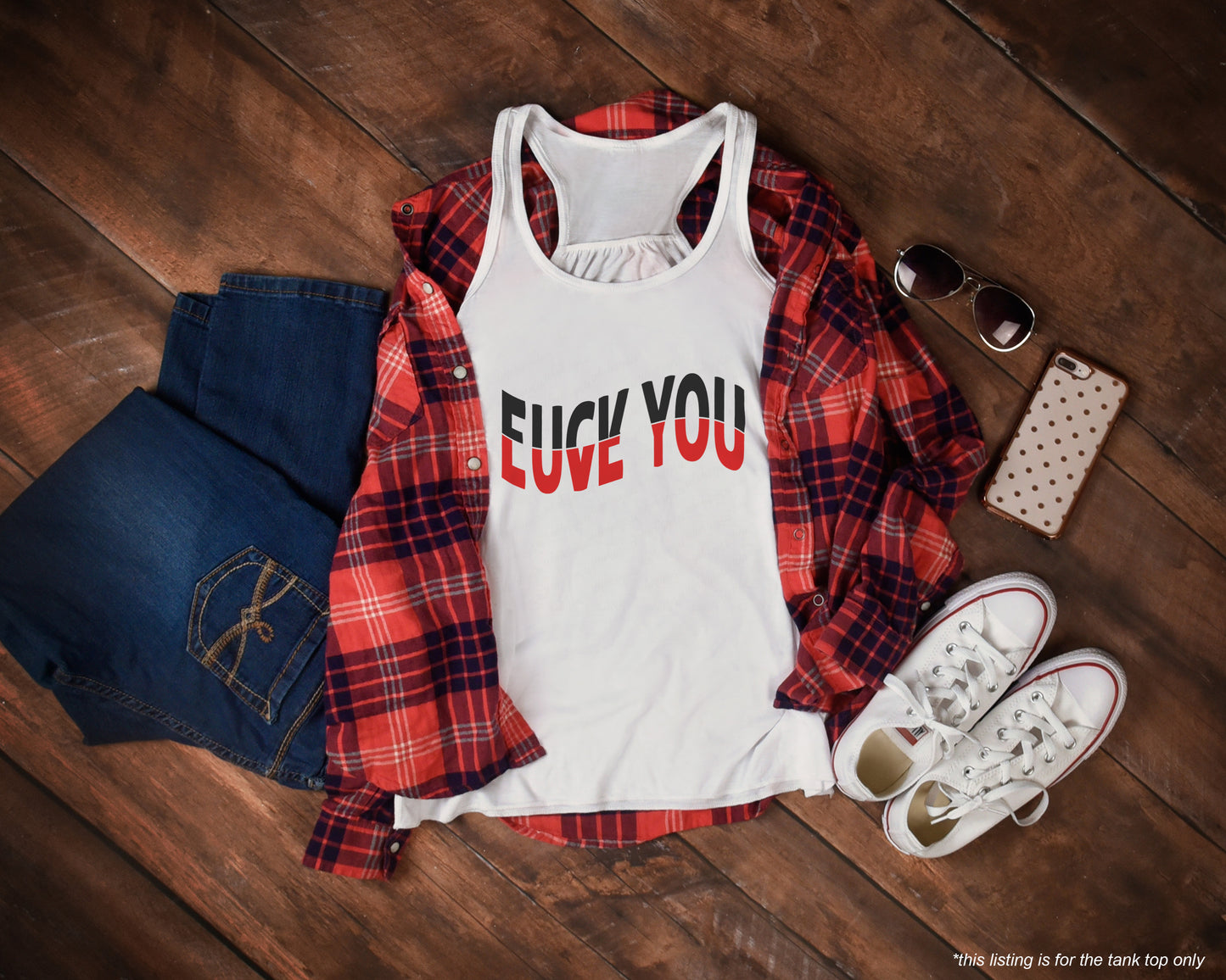 FUCK YOU LOVE YOU Premium Adult Tank – Lightweight & Versatile