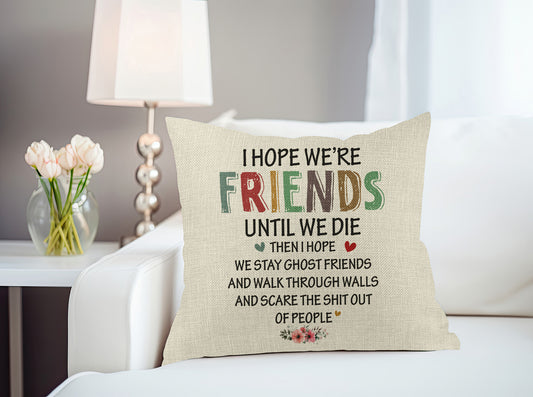 Ghost Friends Throw Pillow