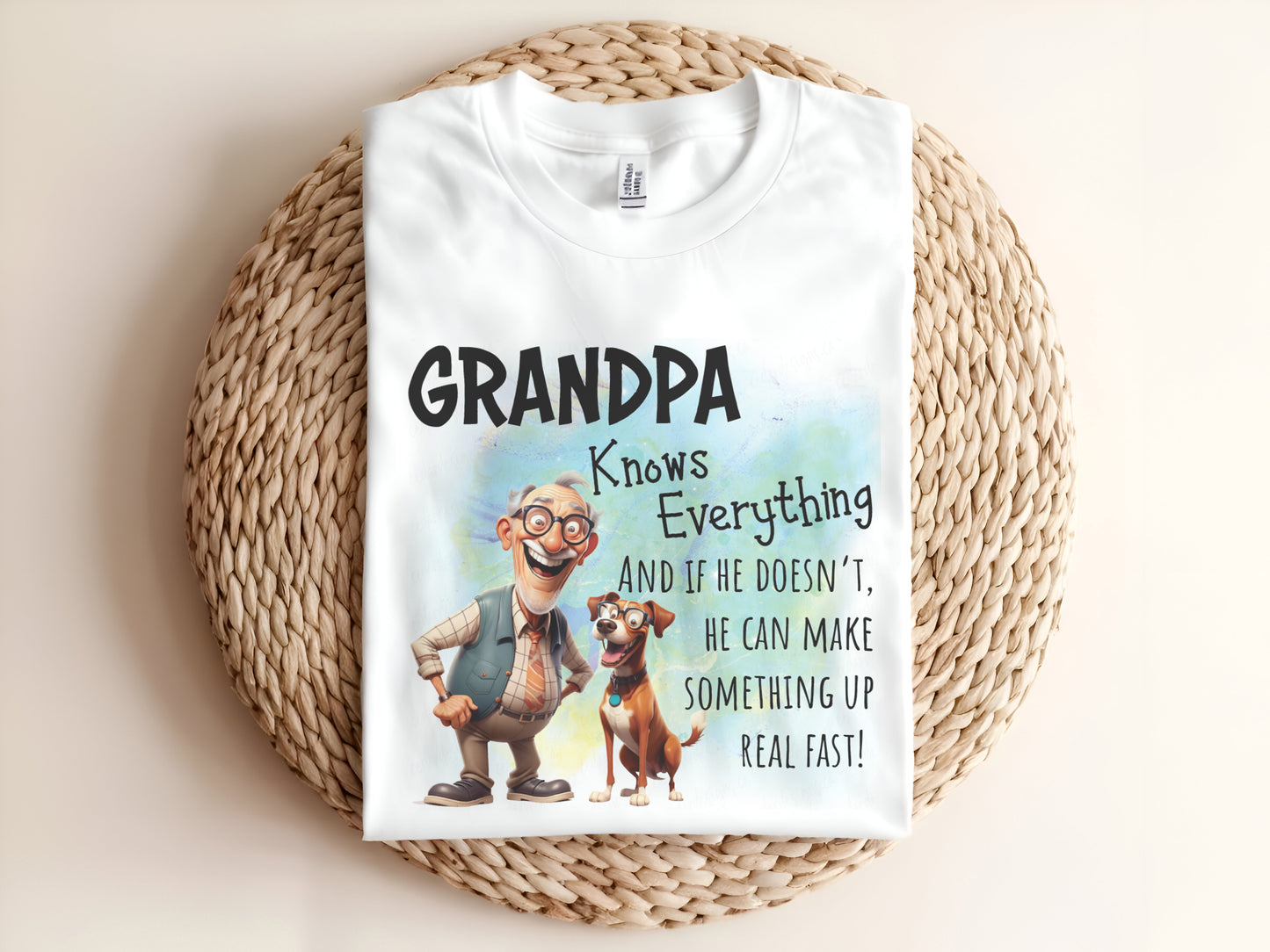 GRANDPA Knows Everything Adult Graphic Tee