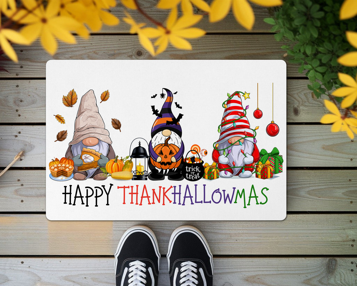 Happy ThankHallowMas Indoor & Outdoor Mat