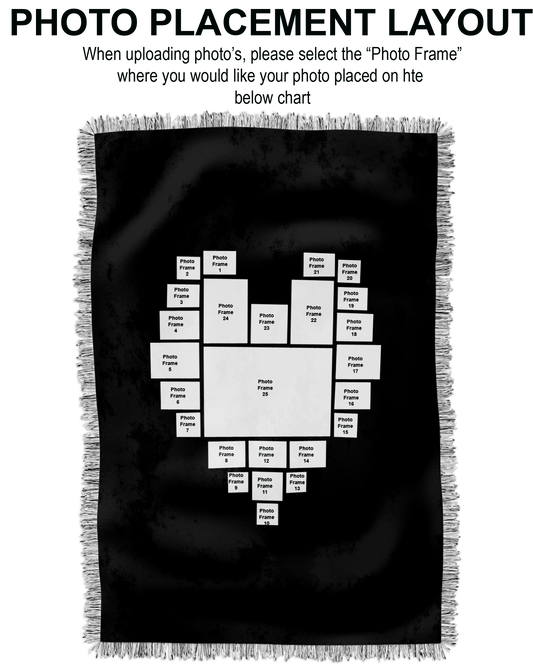 Heart Custom Photo Blanket