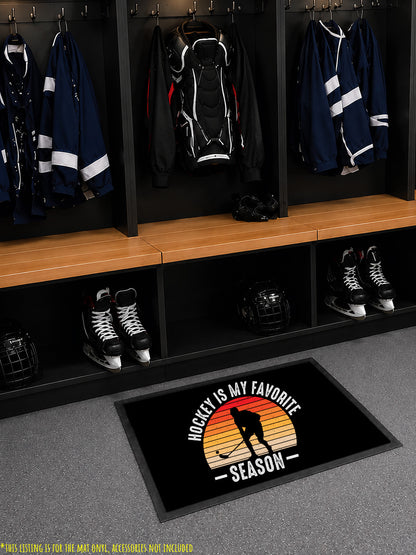 Hockey is my Favourite Season Skate Mat – Personalized Non-Slip Gear for the Rink & Locker Room