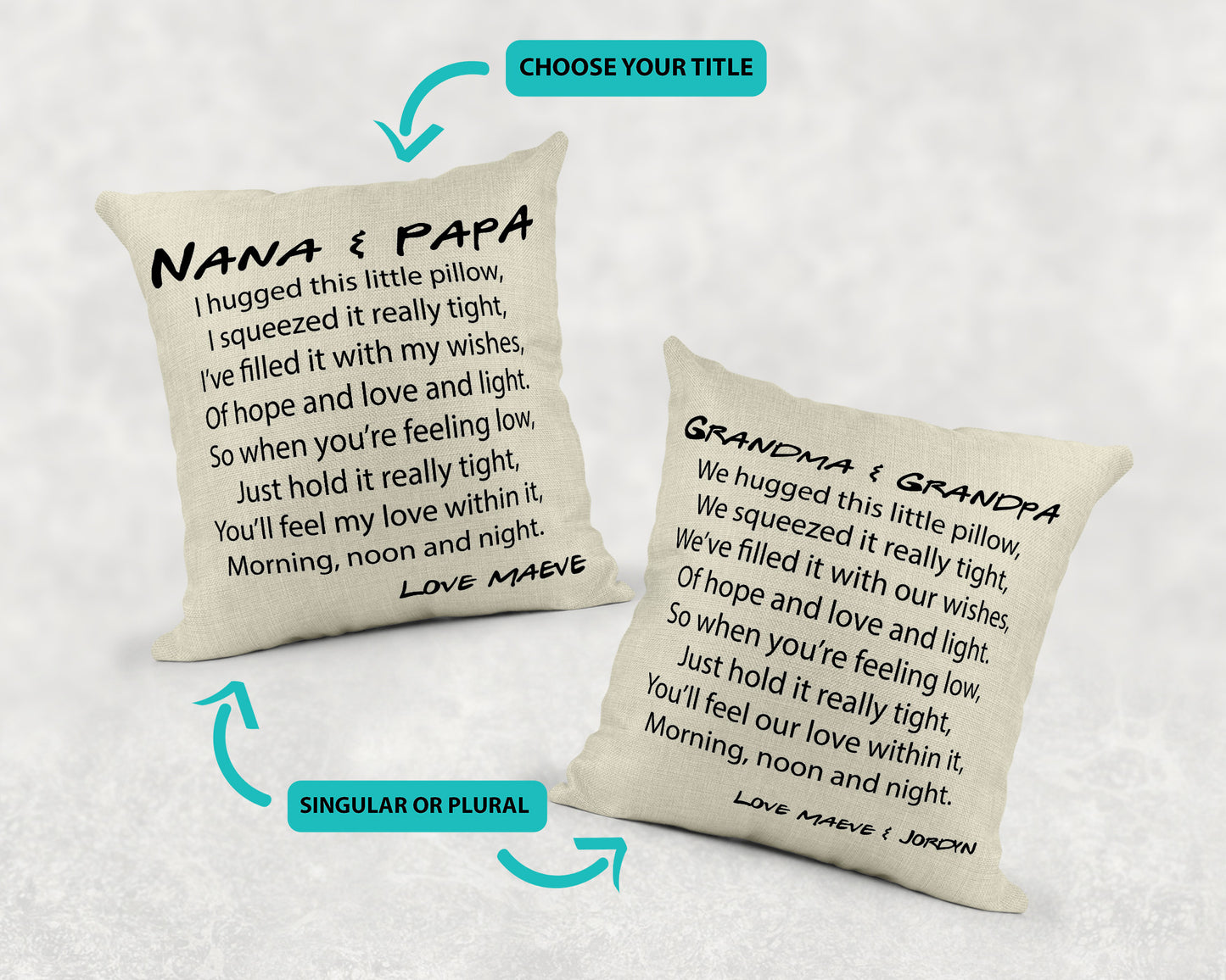 We hugged this little pillow Throw Pillow