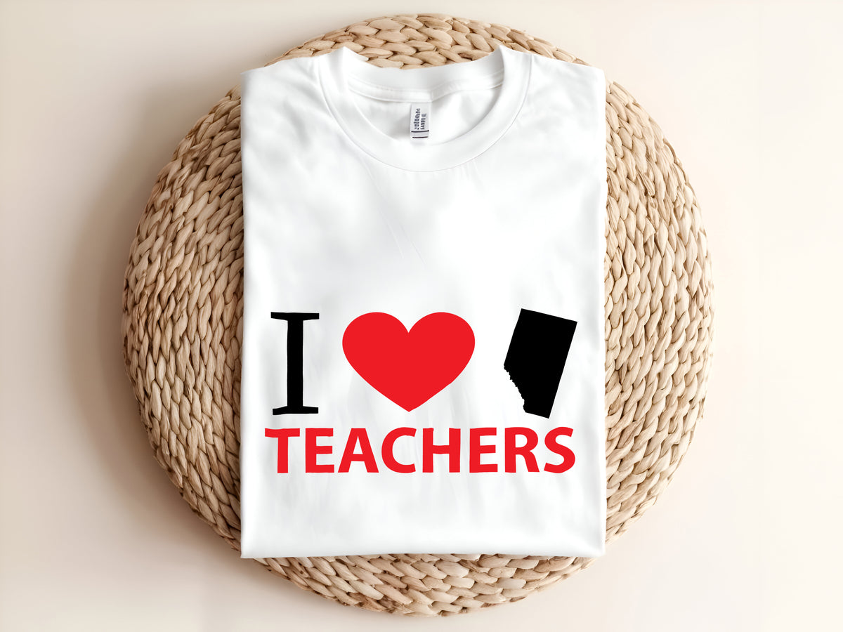 I Love Alberta Teachers Adult T-Shirt