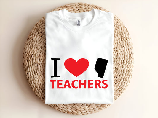 I Love Alberta Teachers Adult T-Shirt