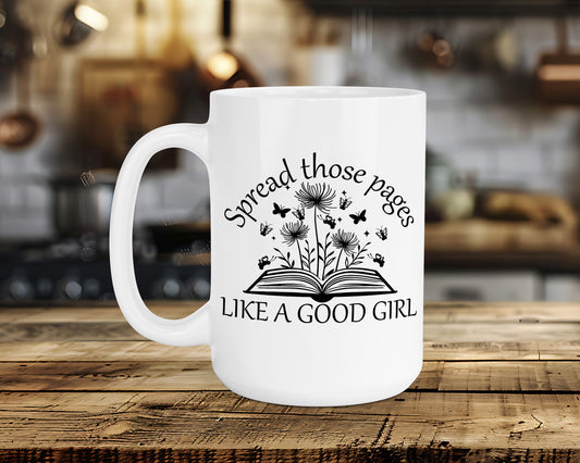 Spread those Pages Like a Good Girl, Butterfly Penis’s Classic Ceramic Mug