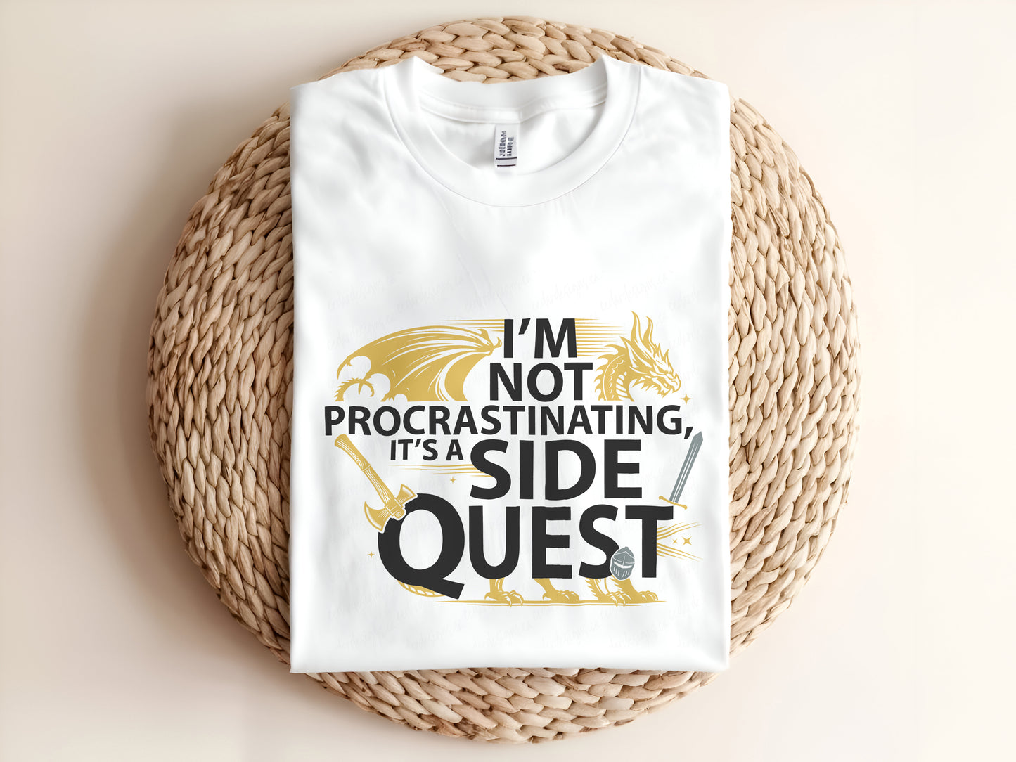 I'M NOT PROCRASTINATING IT'S A SIDE QUEST Adult Graphic Tee