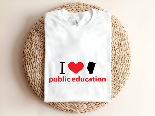 I Love Alberta Public Education Adult T-Shirt