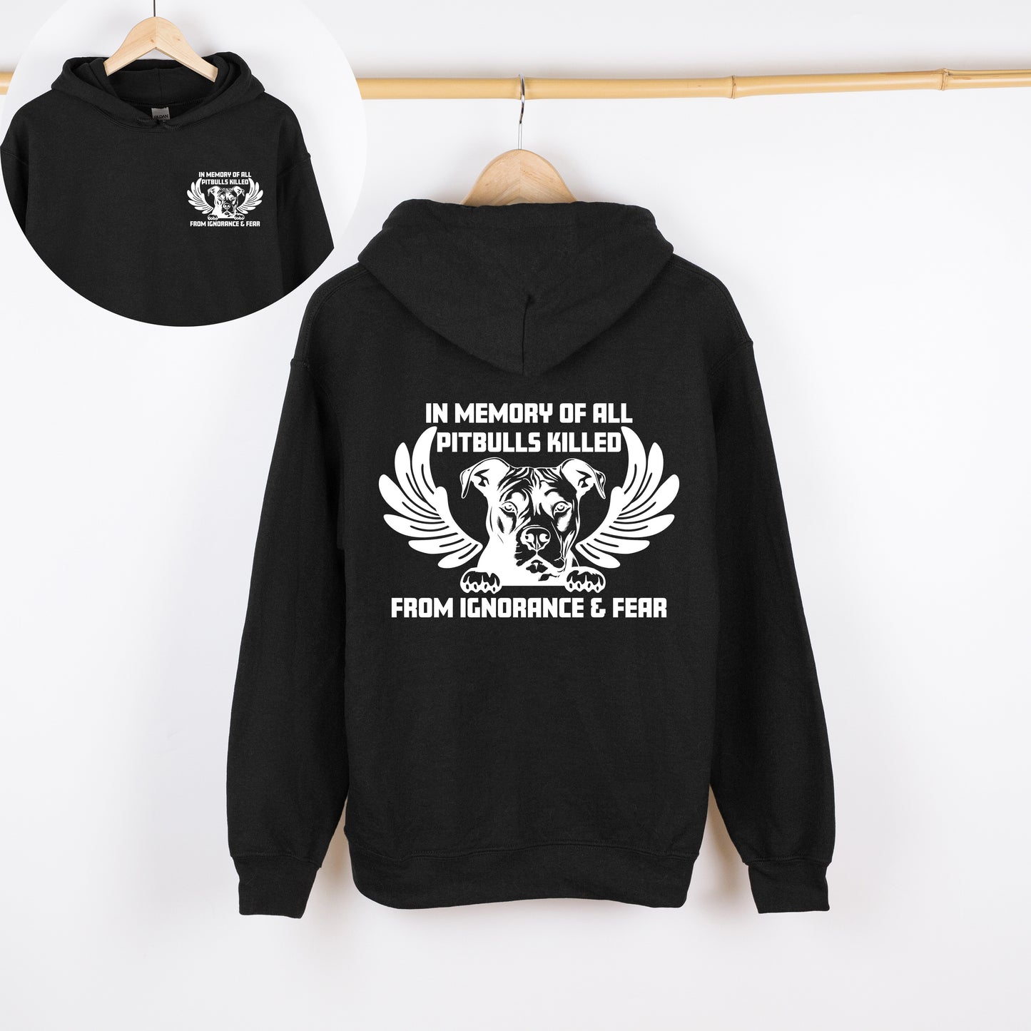 In Memory of all Pitbulls Sweatshirt, Crewdie, Hoodie, Full Zip-Up Hoodie