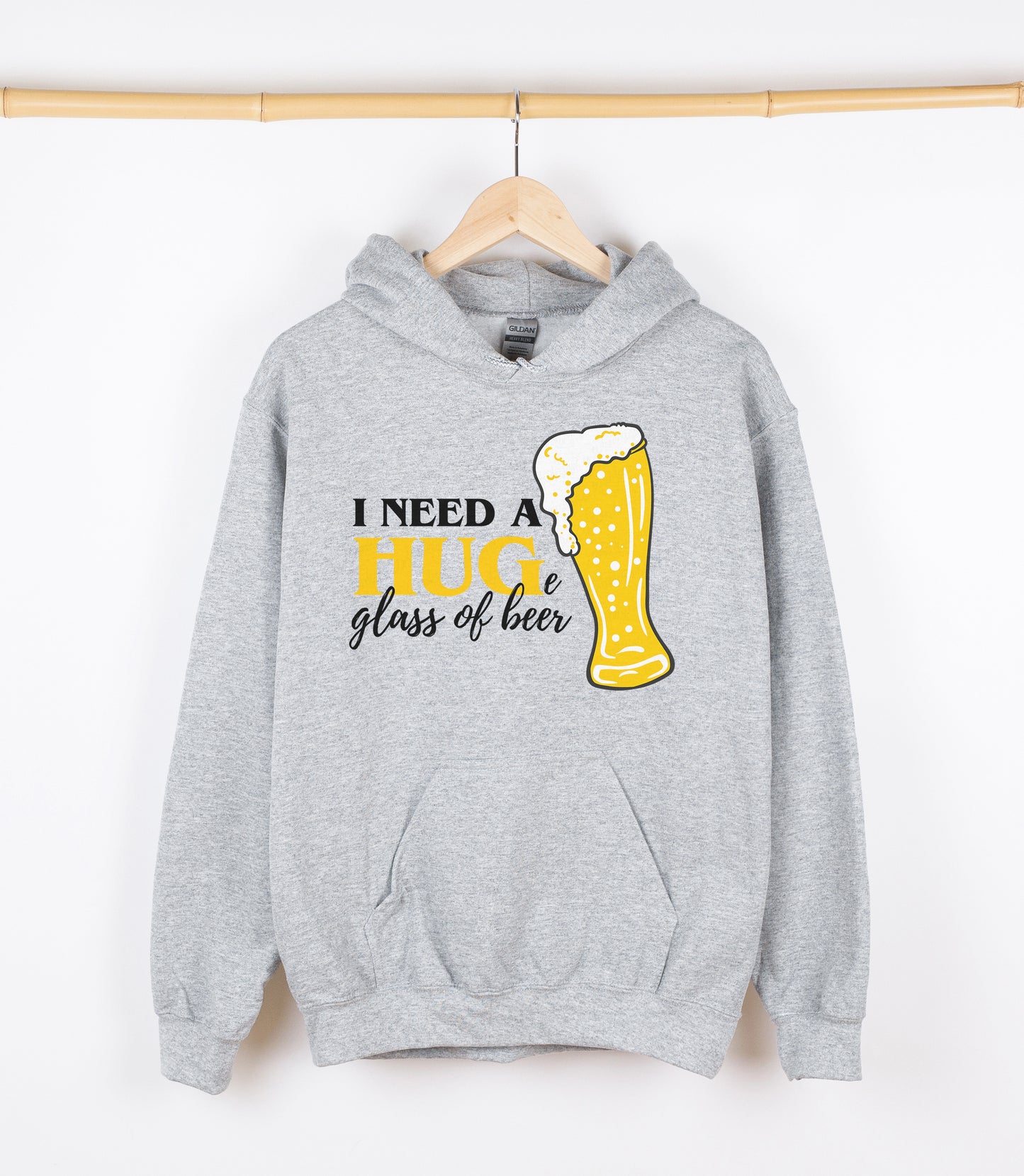 I NEED A HUGe glass of beer Sweatshirt, Crewdie, Hoodie, Full Zip-Up Hoodie