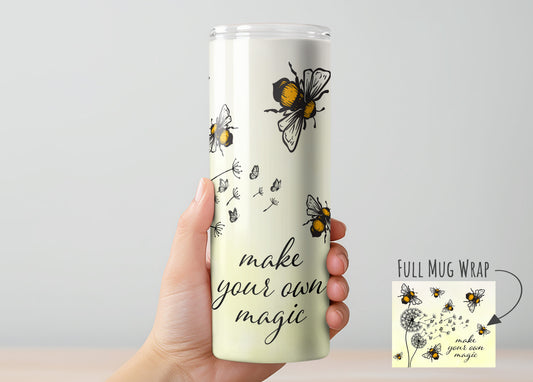 make your own magic Tumbler, Insulated Tumbler with Lid & Metal Straw – 15oz, 20oz, 30oz – Hot and Cold Travel Mug