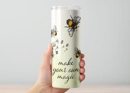make your own magic Tumbler, Insulated Tumbler with Lid & Metal Straw – 15oz, 20oz, 30oz – Hot and Cold Travel Mug