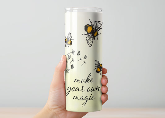 make your own magic Tumbler, Insulated Tumbler with Lid & Metal Straw – 15oz, 20oz, 30oz – Hot and Cold Travel Mug