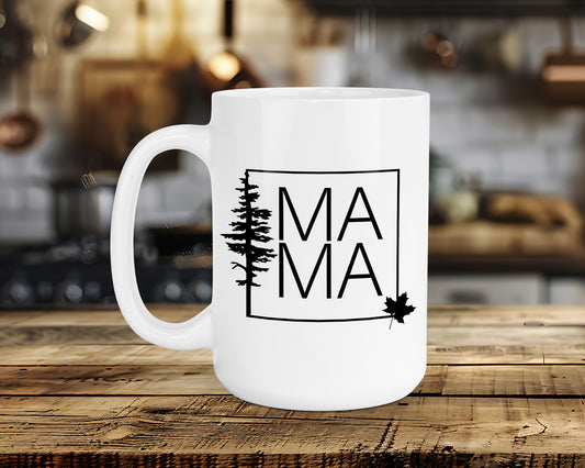 MAMA with Trees Classic Ceramic Mug