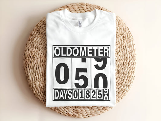 Oldometer 50th Birthday Adult T-Shirt