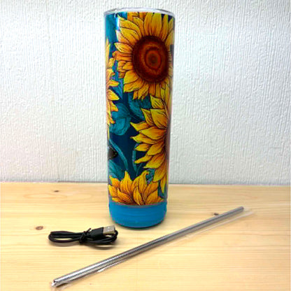 PERFECTLY imperfect Butterfly Sunflowers Bluetooth 20oz Tumbler