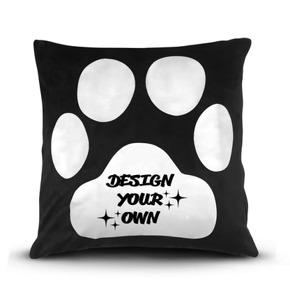 Design Your Own 5 Panel Paw Print Custom Photo Pillow