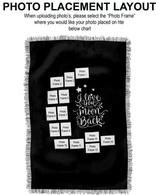 Love you to the Moon and Back Custom Photo Blanket