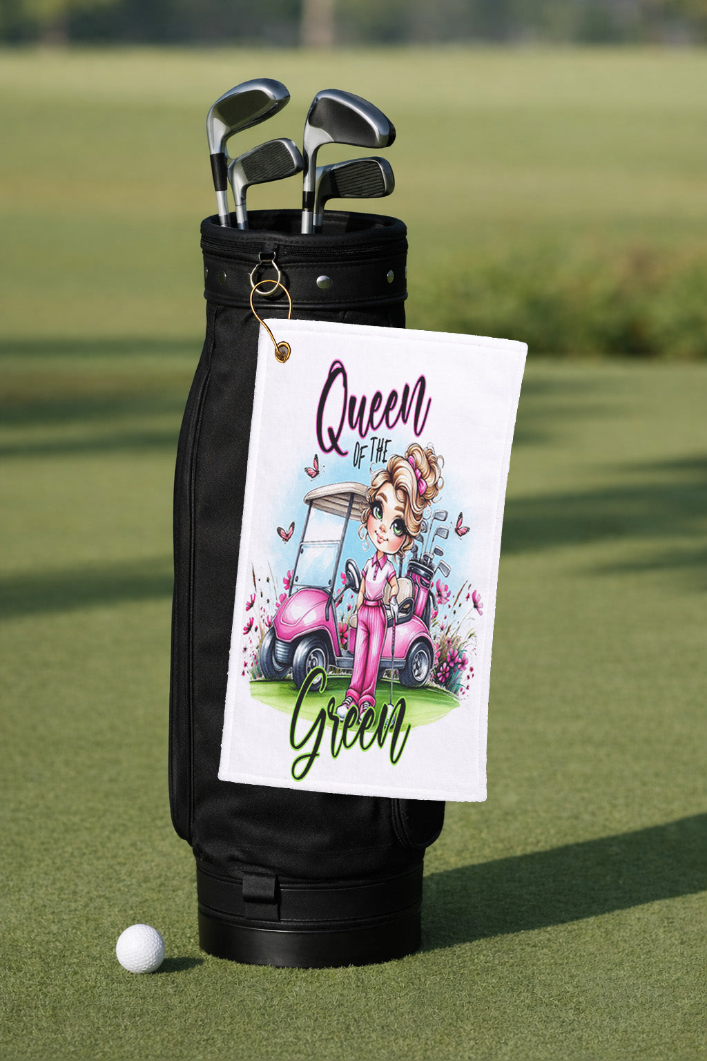 Queen of the Green Golf Towel