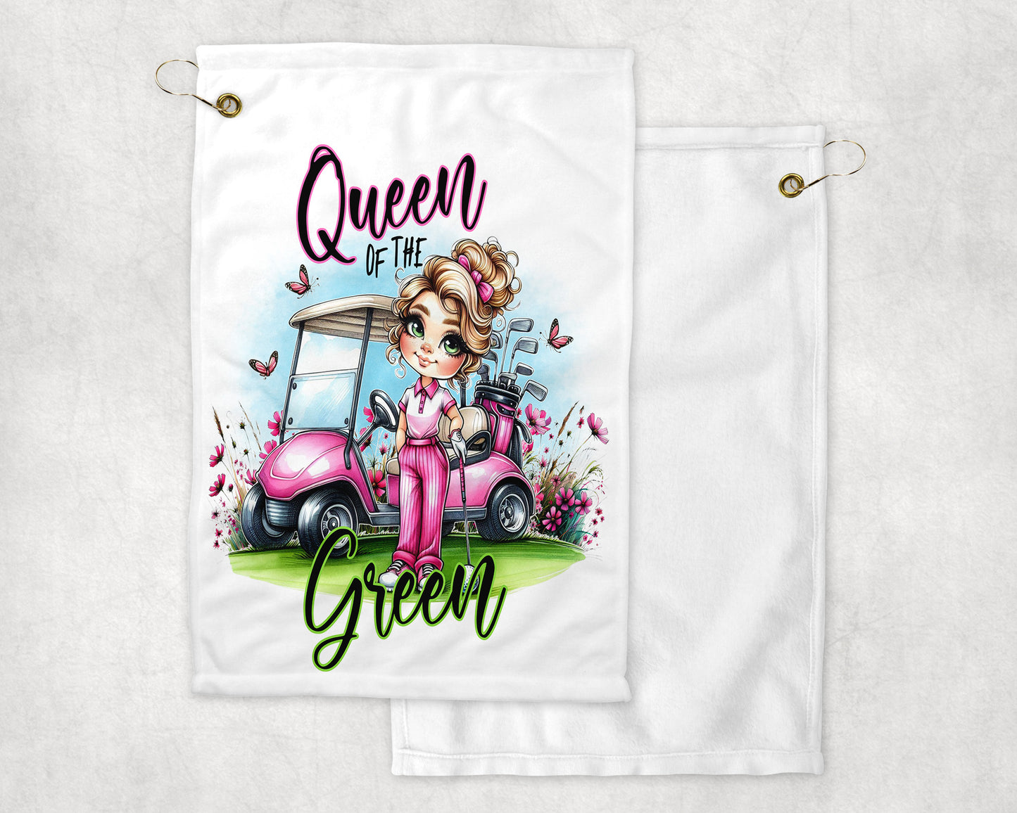 Queen of the Green Golf Towel