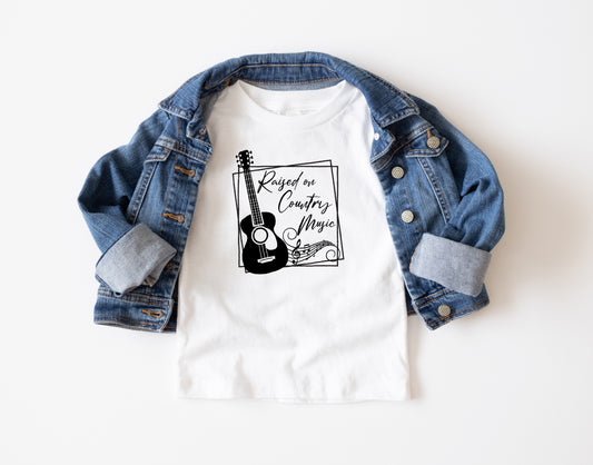 Raised on Country  Music Trendy Youth T-Shirt , Custom Graphic Tee for Kids, Soft & Stylish