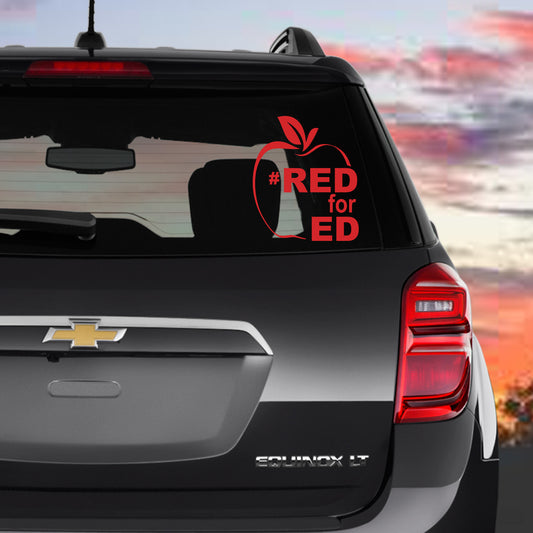 Red for Ed Decal, Premium Vinyl Decal - Weatherproof & Easy to Apply!