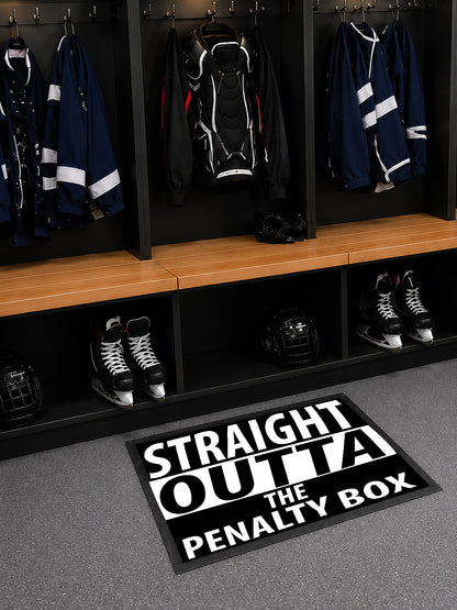 Straight Outta the Penalty Box Skate Mat – Personalized Non-Slip Gear for the Rink & Locker Room