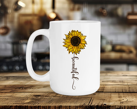Sunflower beautiful Classic Ceramic Mug