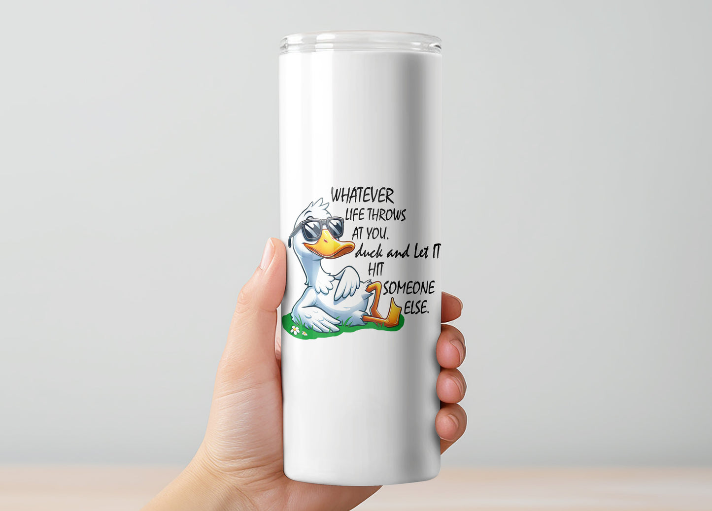 Whatever Life Throws at you Tumbler, Insulated Tumbler with Lid & Metal Straw – 15oz, 20oz, 30oz – Hot and Cold Travel Mug