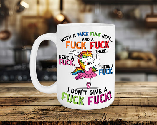 WITH A FUCK FUCK HERE Classic Ceramic Mug