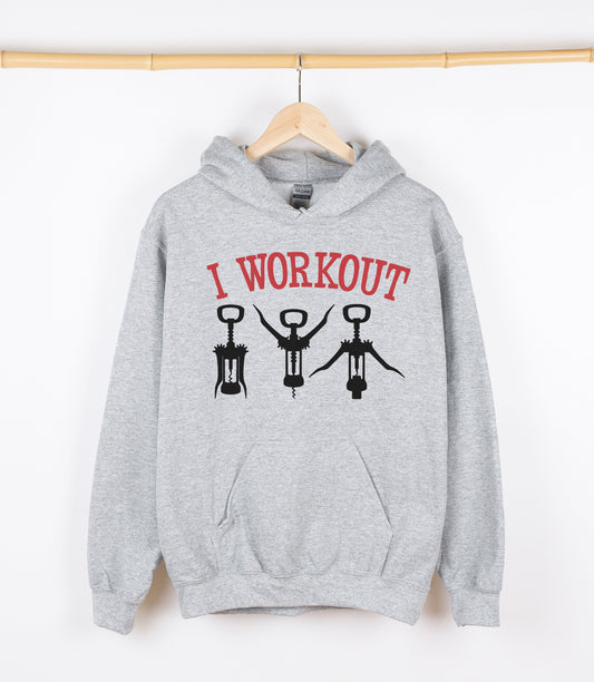 I WORKOUT Sweatshirt, Crewdie, Hoodie, Full Zip-Up Hoodie