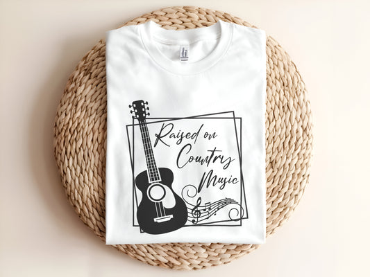 raised on country music Adult T-Shirt